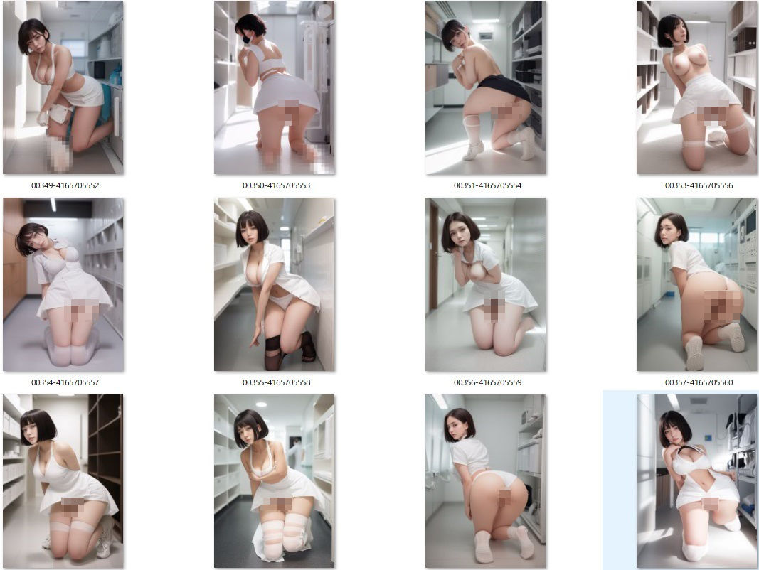 サンプル画像3:看護師の女性 ヌードCG集 AI生成(宿題見せて) [d_287865]