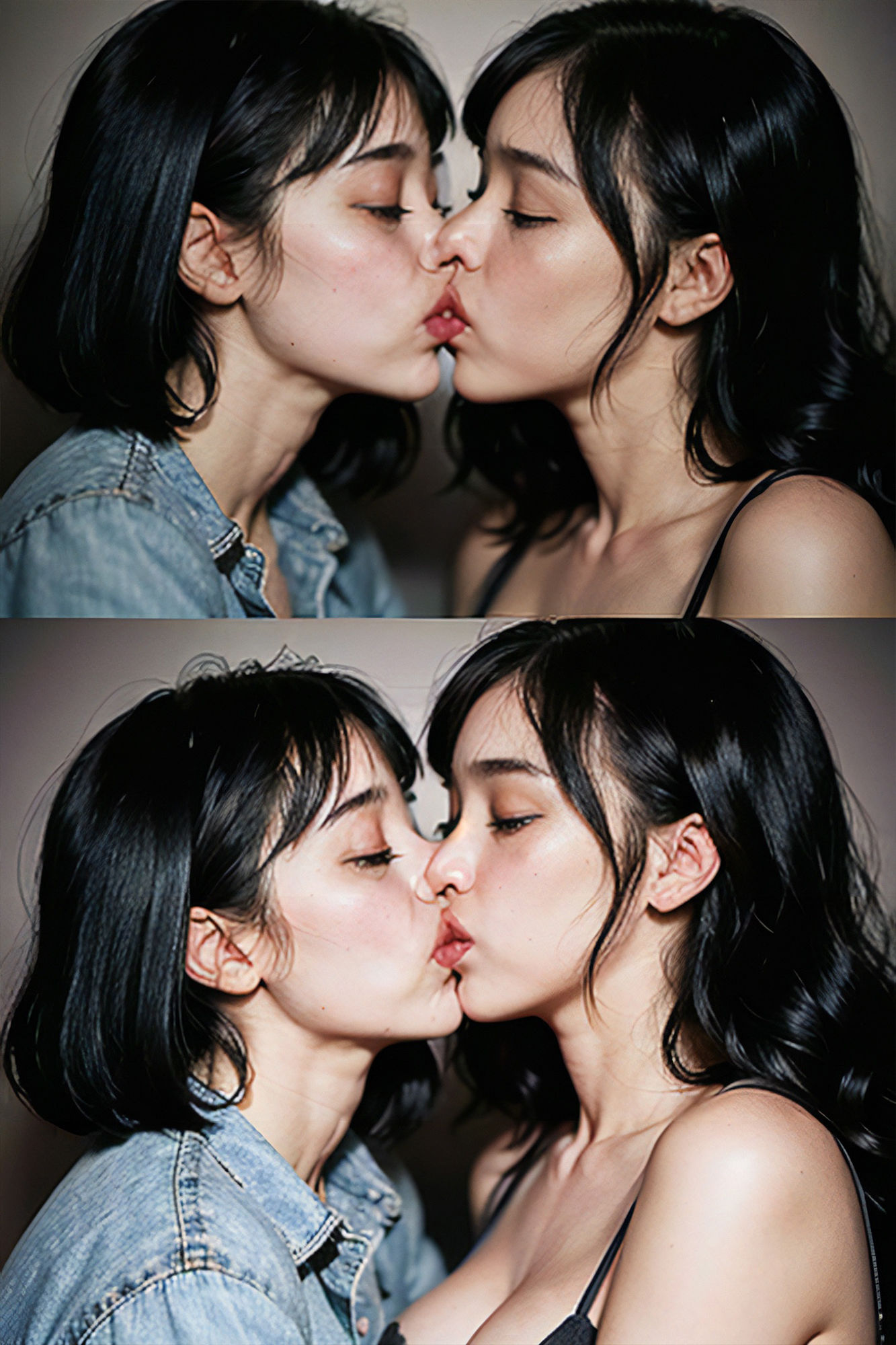 サンプル画像3:Kiss×Kiss×Kiss GL【百合キスオンリー200枚写真集】(AIグラビア出版「AI DOOLs」) [d_287866]