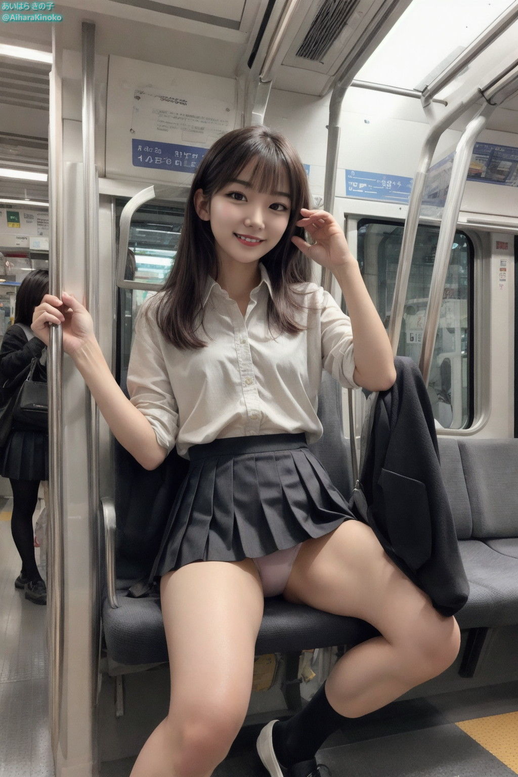 制服JKが電車でパンツ見えてても笑って誘ってくるんだが