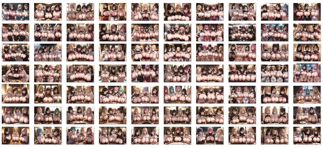 サンプル画像4:たくし上げ＆デカパイ丸出しパーティ(Soron) [d_288080]