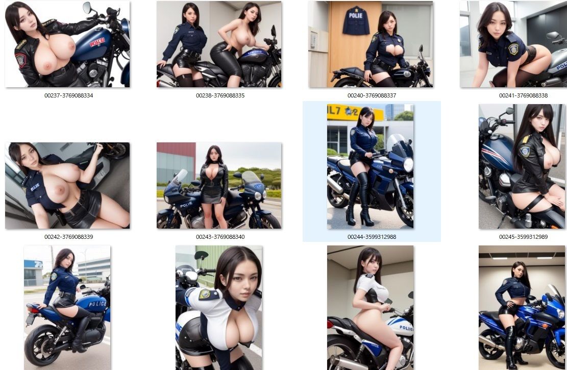 サンプル画像4:ミニスカポリス AI生成 CG集(宿題見せて) [d_288151]