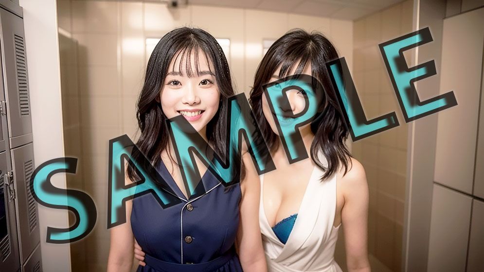 サンプル画像2:AI女子・禁断のプール女子更衣室 Vol.1(極・AI女子プロダクション) [d_288270]