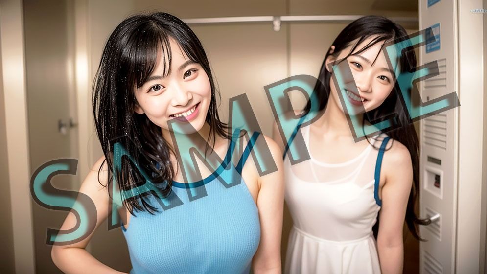 サンプル画像3:AI女子・禁断のプール女子更衣室 Vol.1(極・AI女子プロダクション) [d_288270]