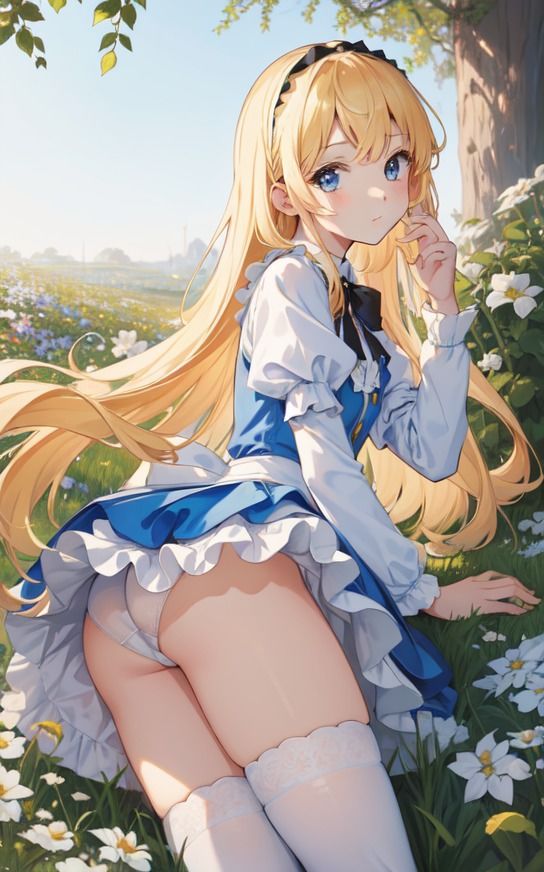 サンプル画像1:【アリスのパンチラ】美少女イラスト集【75枚】(AIカスタムラボ) [d_288274]