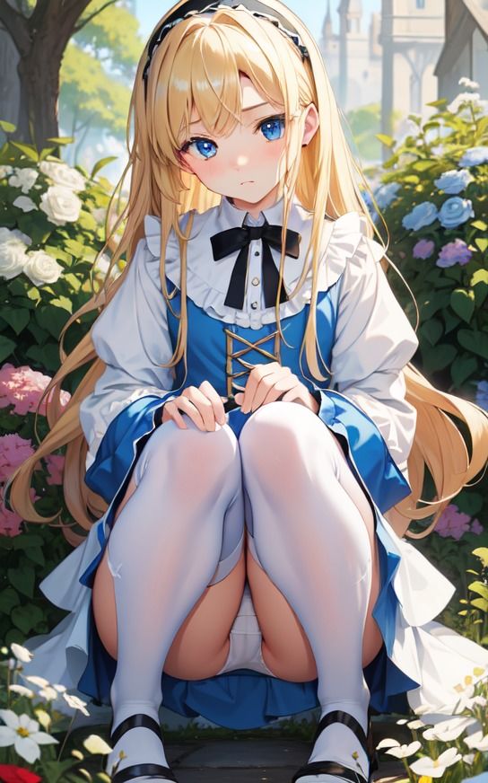 サンプル画像2:【アリスのパンチラ】美少女イラスト集【75枚】(AIカスタムラボ) [d_288274]