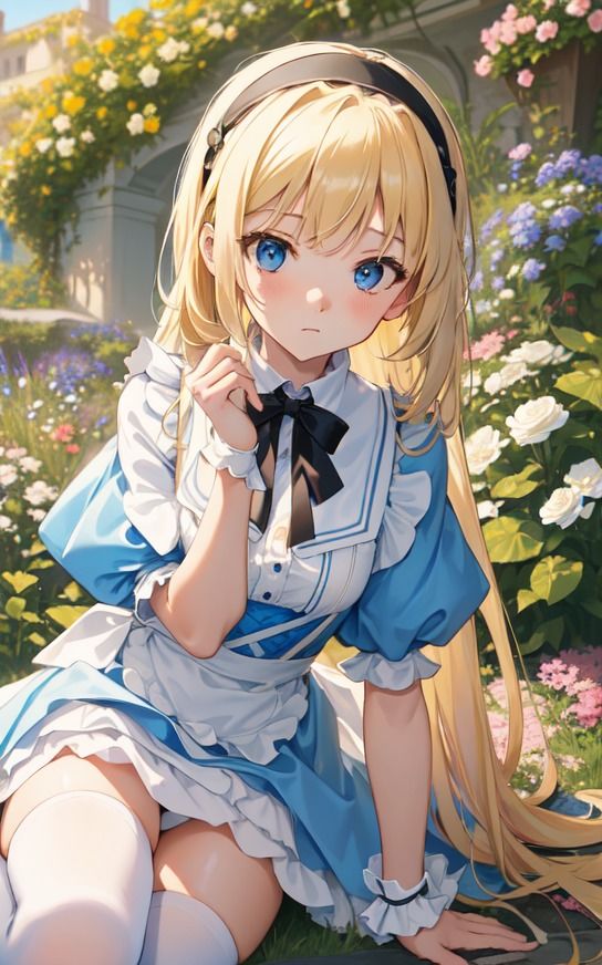 サンプル画像3:【アリスのパンチラ】美少女イラスト集【75枚】(AIカスタムラボ) [d_288274]