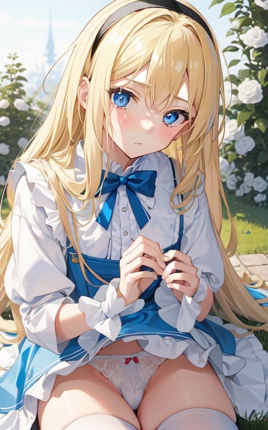 サンプル画像4:【アリスのパンチラ】美少女イラスト集【75枚】(AIカスタムラボ) [d_288274]