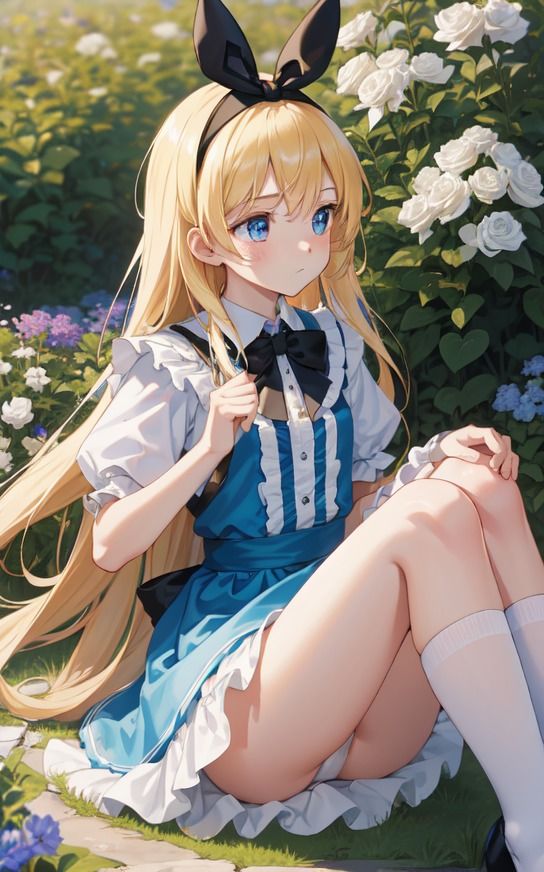 サンプル画像5:【アリスのパンチラ】美少女イラスト集【75枚】(AIカスタムラボ) [d_288274]