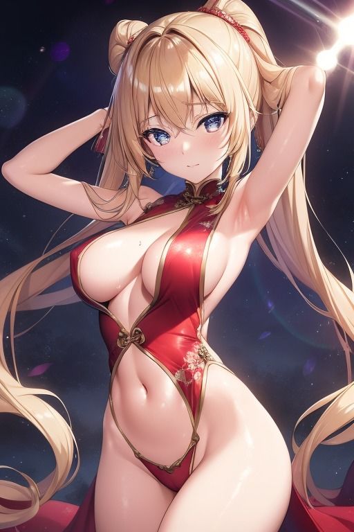 サンプル画像1:【激エロ注意】チャイナドレスの超可愛い美少女達のセクシーエロエロポーズ！！際どいドレス＆半脱ぎドレスも！(アップルぶちょー) [d_288358]