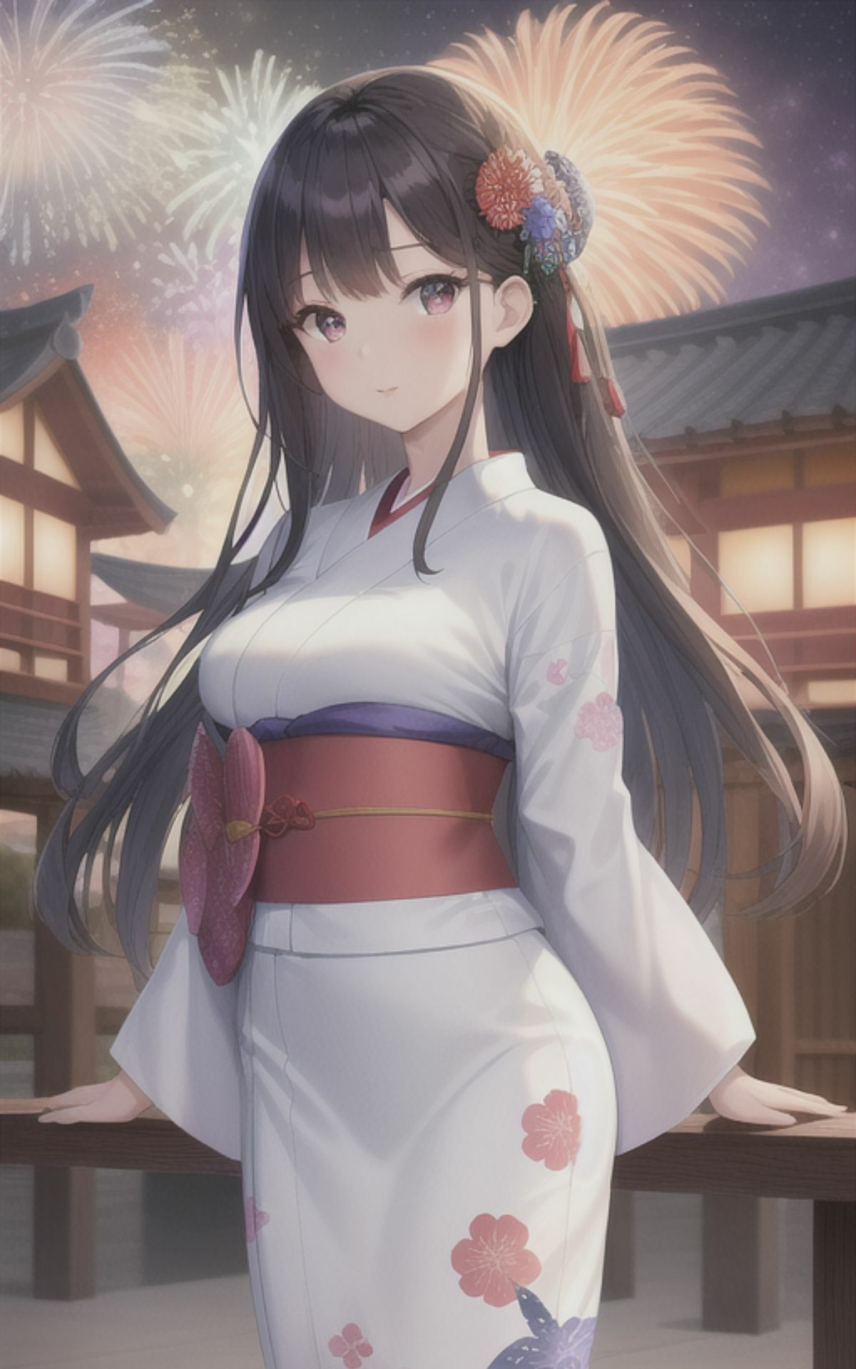 サンプル画像1:AI美女イラストvol.8浴衣デートしよっ！(AI Girls Creation) [d_288380]