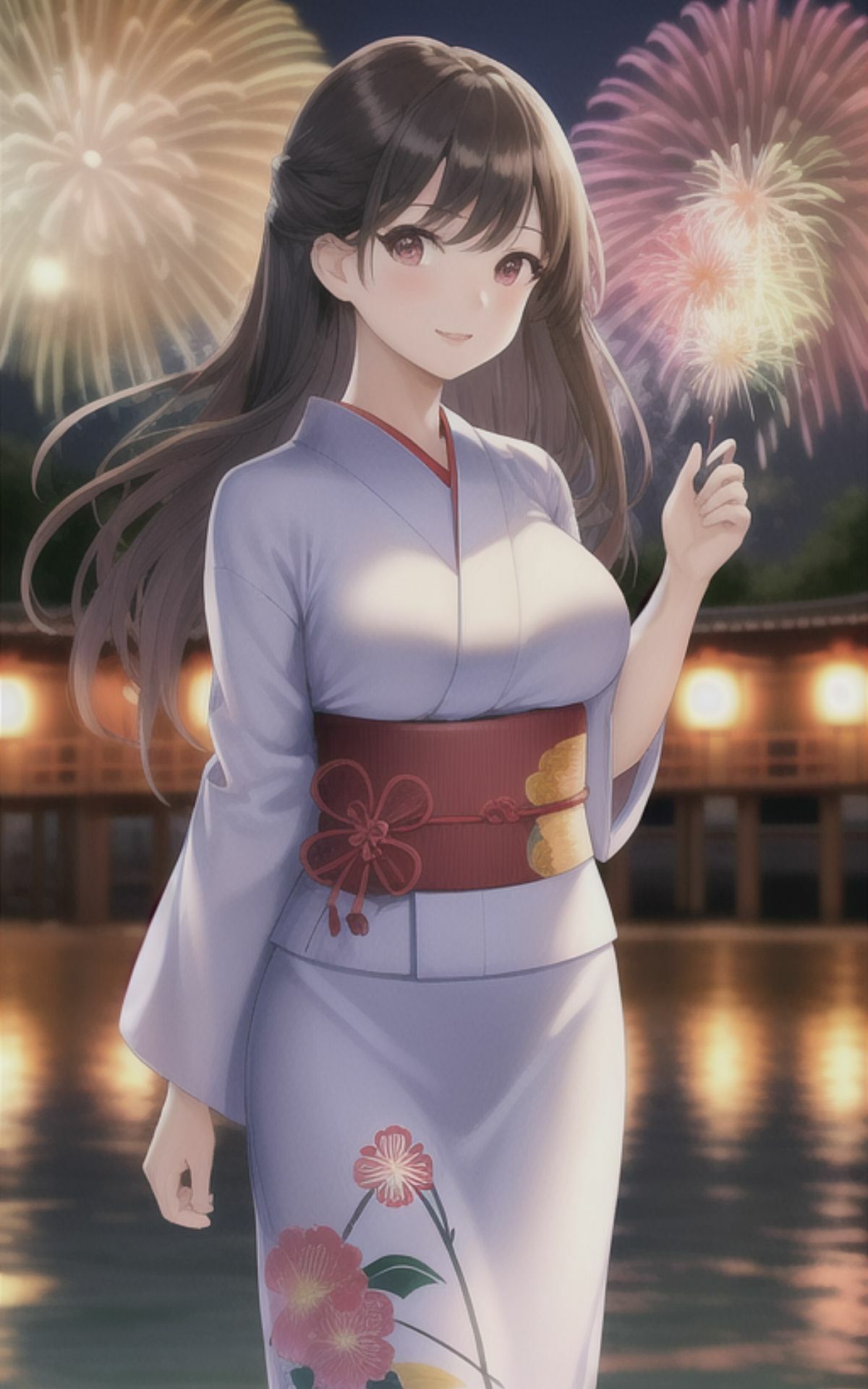 サンプル画像3:AI美女イラストvol.8浴衣デートしよっ！(AI Girls Creation) [d_288380]