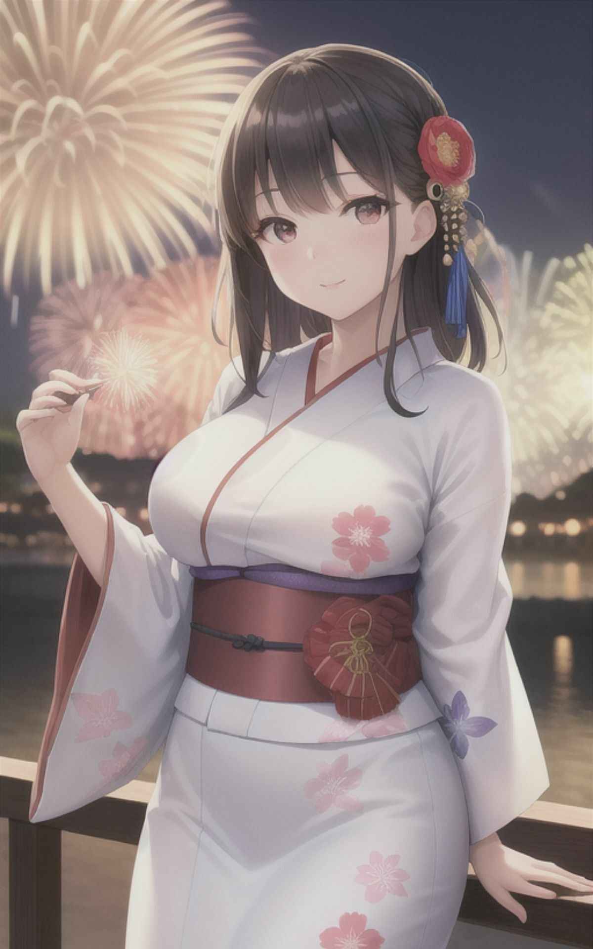 サンプル画像6:AI美女イラストvol.8浴衣デートしよっ！(AI Girls Creation) [d_288380]