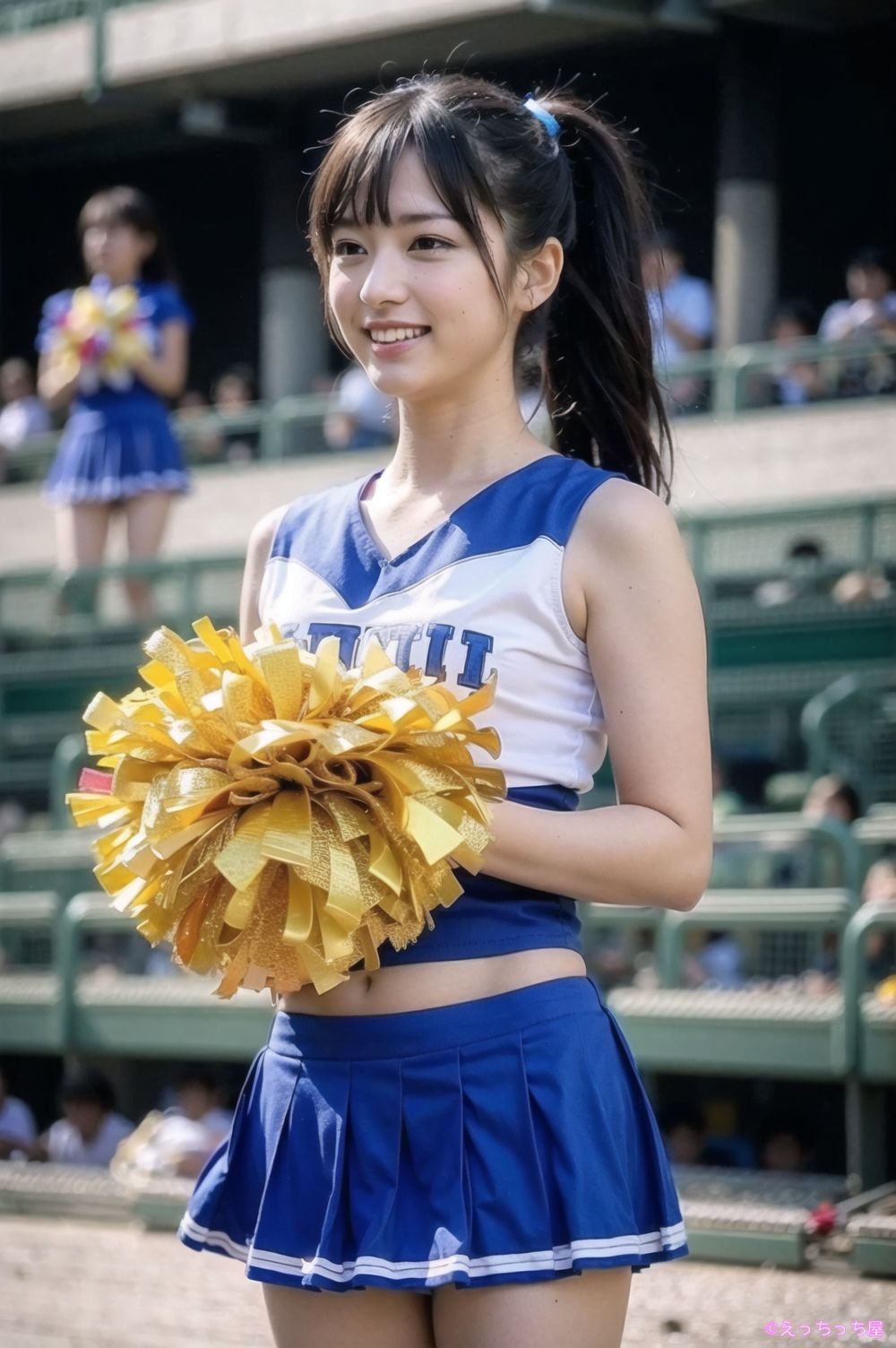 サンプル画像1:笑顔！脇！パンツ！憧れのチアガールを個撮ナンパしたら喜んでチ〇ポ咥えてくれたwwwパート1(えっちっち屋) [d_288383]