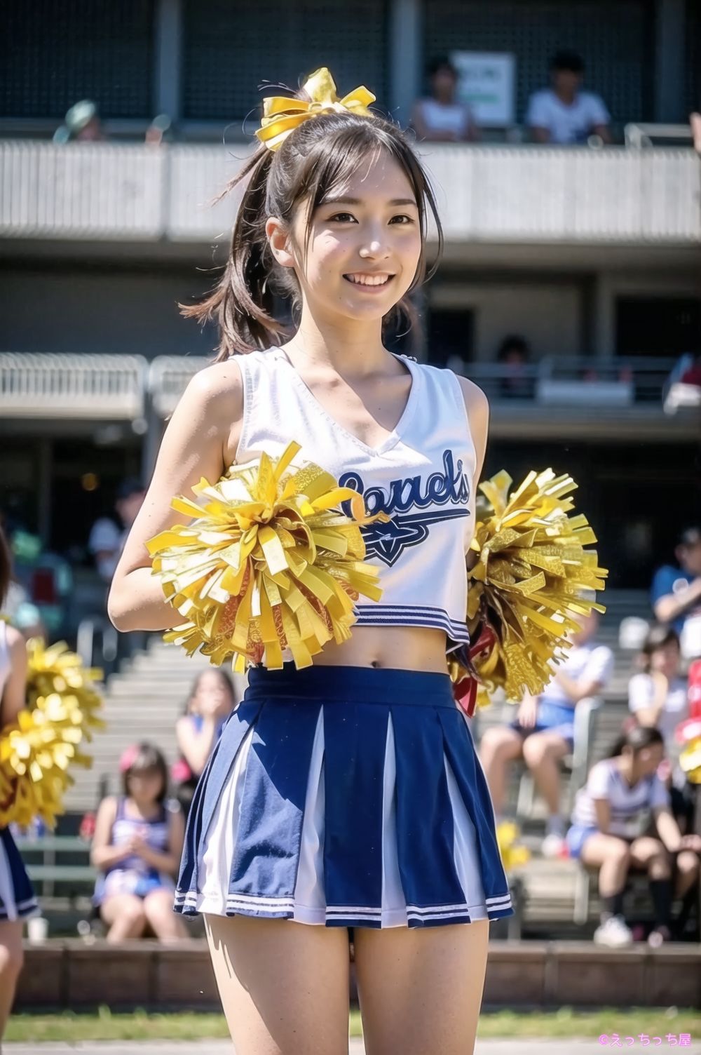 サンプル画像2:笑顔！脇！パンツ！憧れのチアガールを個撮ナンパしたら喜んでチ〇ポ咥えてくれたwwwパート1(えっちっち屋) [d_288383]