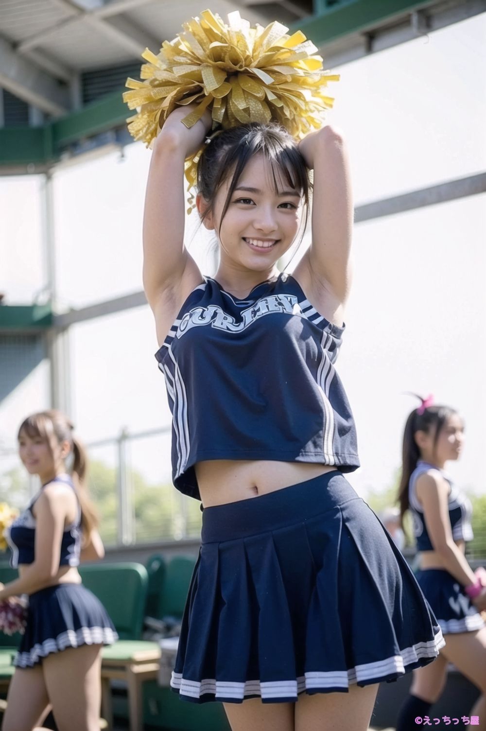 サンプル画像1:おっぱい！即尺！憧れのチアガールを個撮ナンパしたら喜んでチ〇ポ咥えてくれたwwwパート2(えっちっち屋) [d_288386]