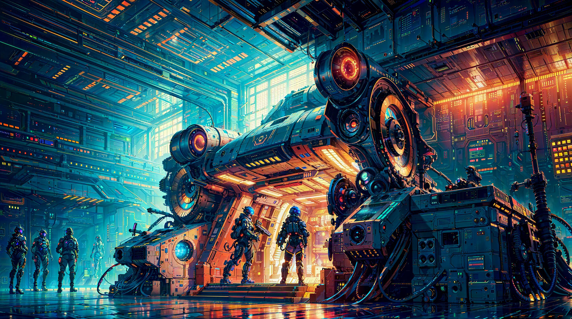 サンプル画像2:AI生成イラスト集 秘密基地 4K(AI ヤン) [d_288389]