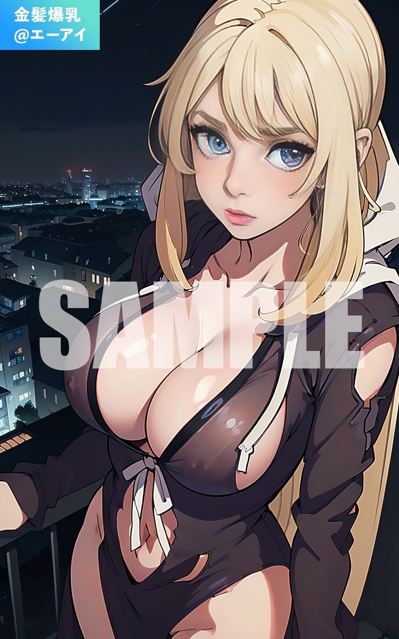 サンプル画像2:【2次元ver】路地裏の金髪美女@Ai同人誌vol.001(金髪爆乳@エーアイ) [d_288430]