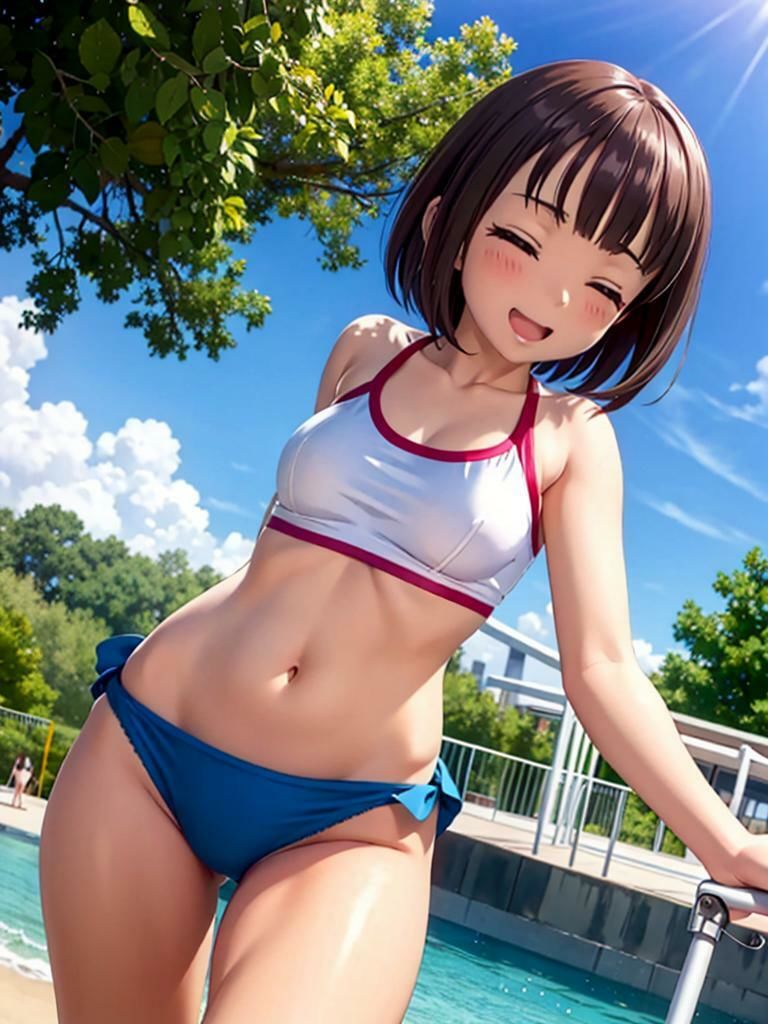 サンプル画像1:【処女100人】夏だ！プールだ！『水着ガールズコレクション』 vol.1(うみのもずく) [d_288459]