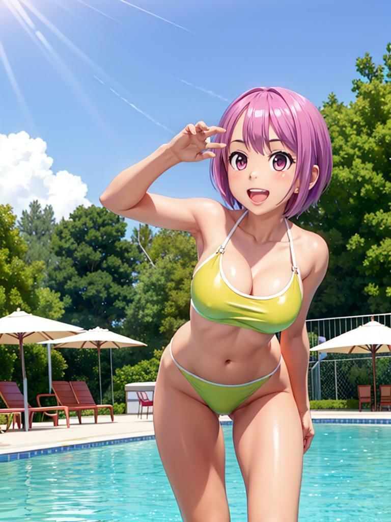 サンプル画像2:【処女100人】夏だ！プールだ！『水着ガールズコレクション』 vol.1(うみのもずく) [d_288459]