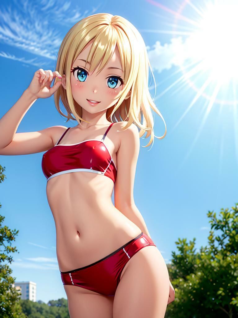 サンプル画像5:【処女100人】夏だ！プールだ！『水着ガールズコレクション』 vol.1(うみのもずく) [d_288459]