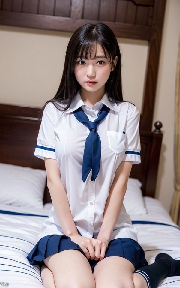 サンプル画像6:Eカップ以上〜奇跡の制服美女が脱いだ後の美乳を見逃すな(高画質AI生成LABO) [d_288513]