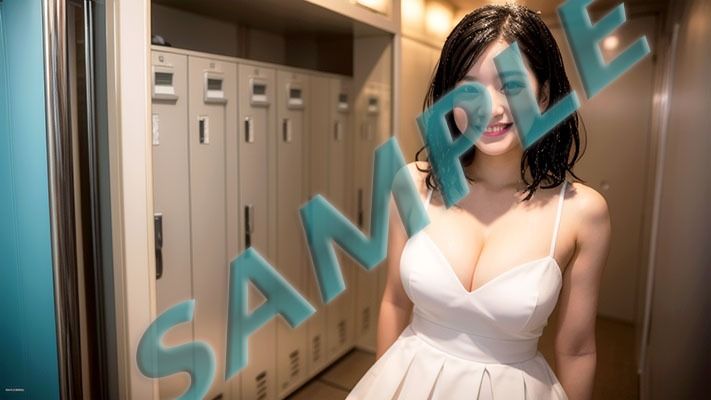 サンプル画像4:AI女子・禁断のプール女子更衣室 Vol.2(極・AI女子プロダクション) [d_288537]