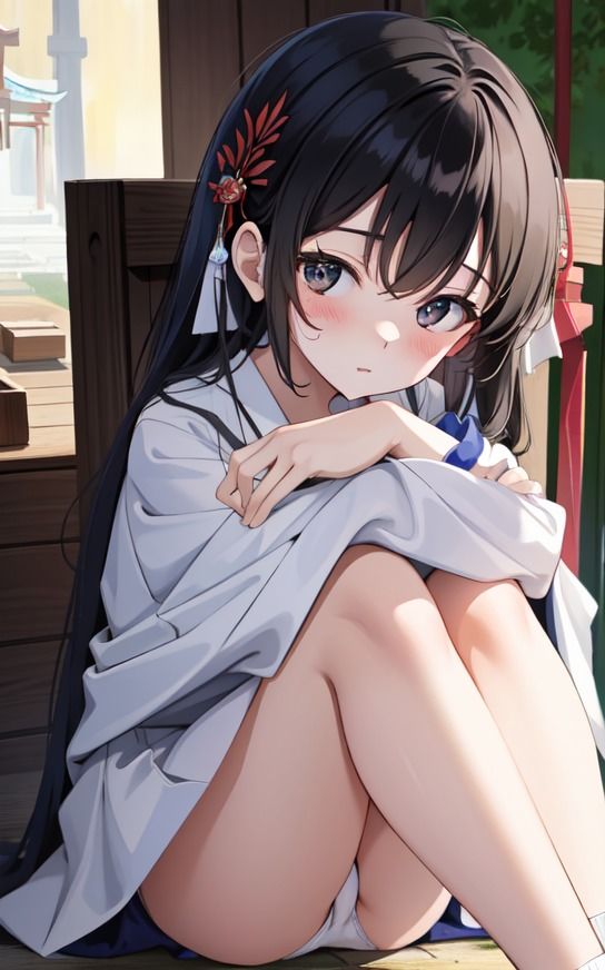 サンプル画像5:【巫女さまのパンチラ】美少女イラスト集【63枚】(AIカスタムラボ) [d_288539]