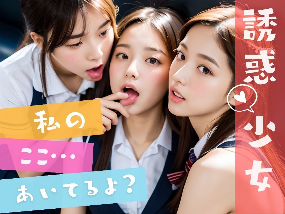 サンプル画像5:えちえちJK ハーレム電車 – 可愛すぎる女子○生たちが誘惑してくる！！ – 誘惑少女 -(AI美女はセカイを◯◯◯？) [d_288551]