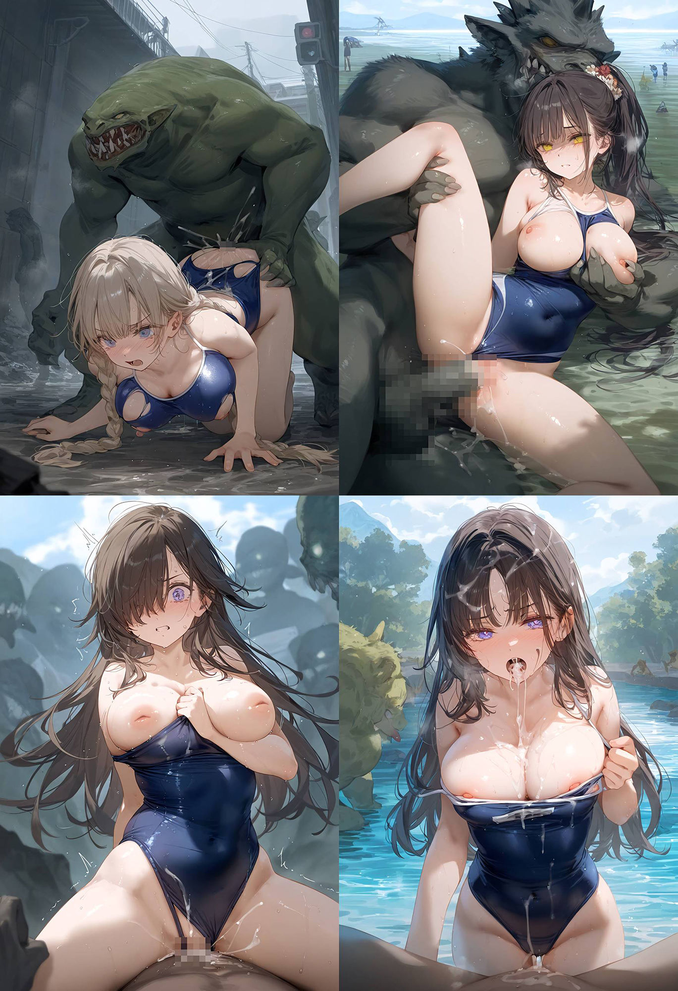 サンプル画像1:進撃のゴブリン 壊された水泳部夏の合宿(田辺重工) [d_288557]