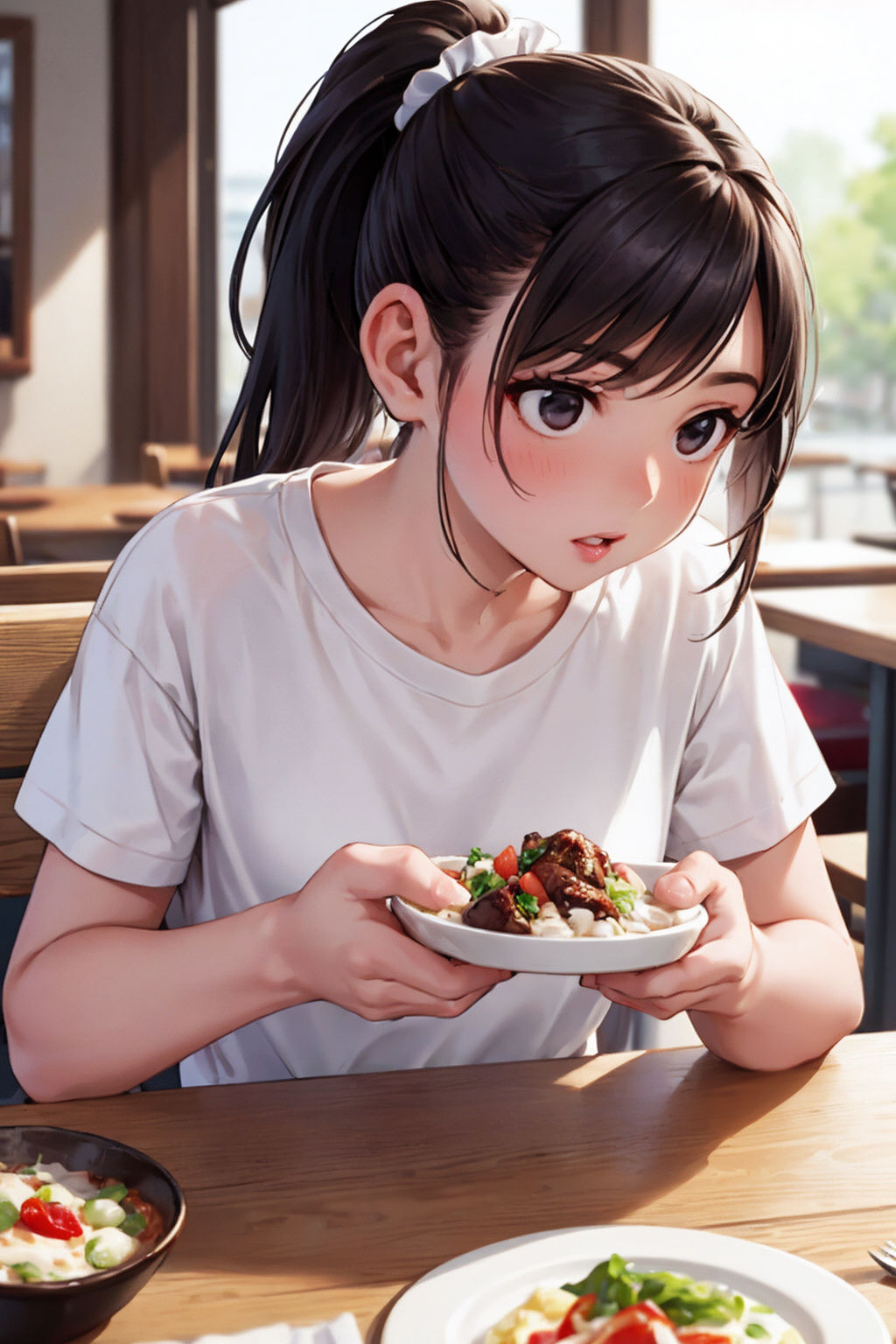 サンプル画像2:困ってるのでごはんおごってくれませんか？家出少女と同棲生活(えーあいきゅーたー) [d_288569]