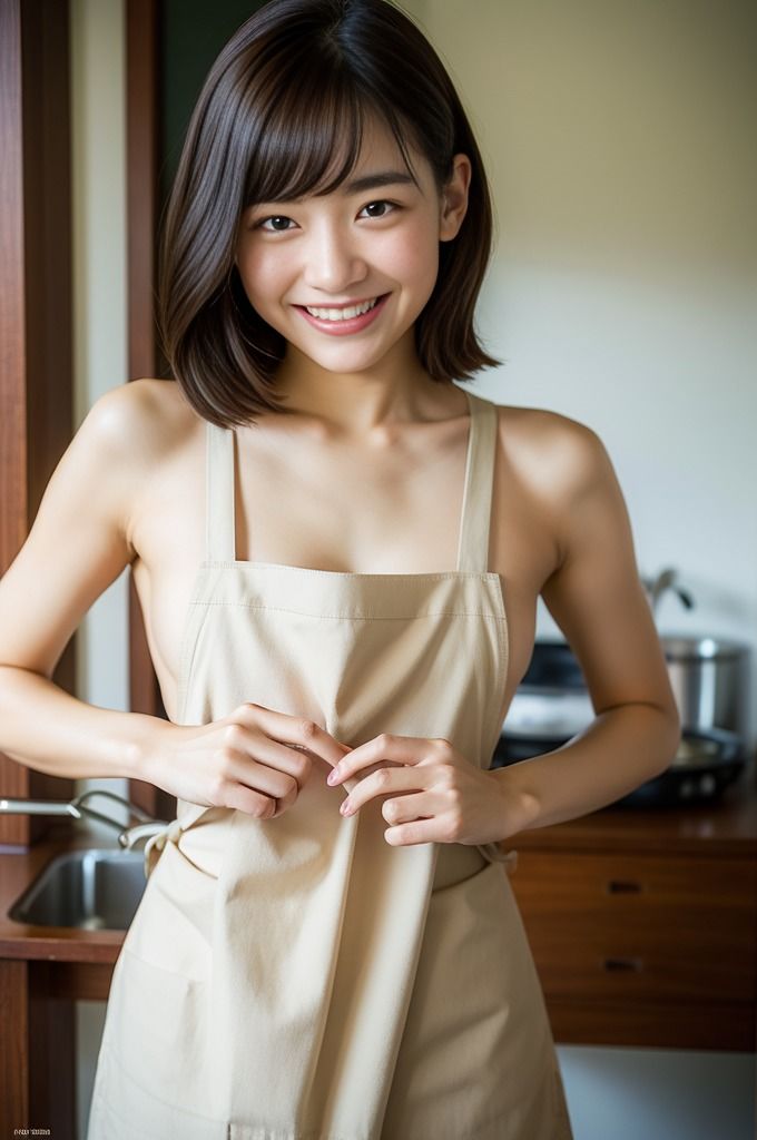 サンプル画像2:裸エプロン美女(のりのりクラブ) [d_288587]