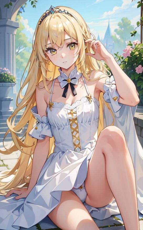 サンプル画像1:【お姫様のパンチラ】美少女イラスト集【90枚】(AIカスタムラボ) [d_288667]