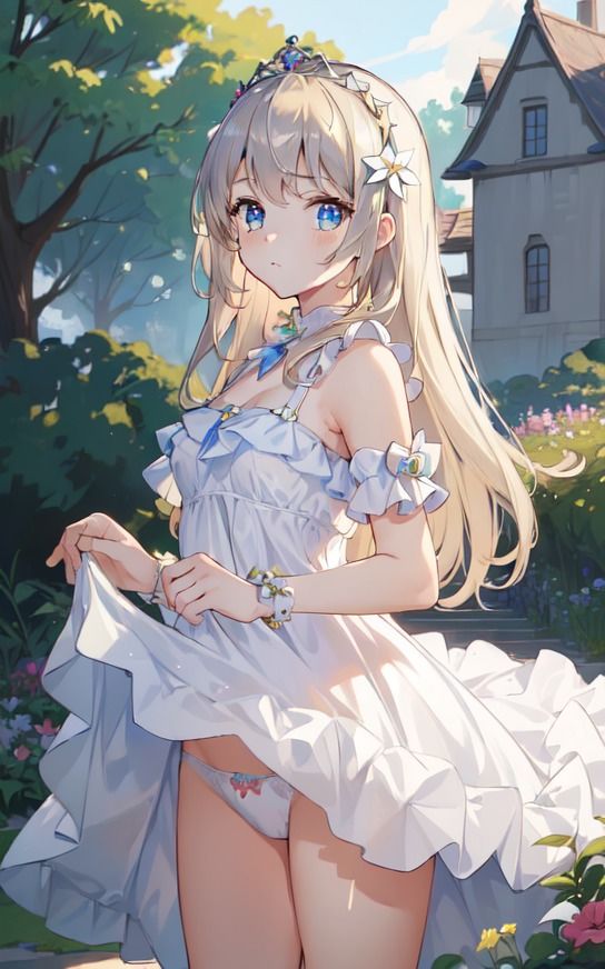 サンプル画像2:【お姫様のパンチラ】美少女イラスト集【90枚】(AIカスタムラボ) [d_288667]