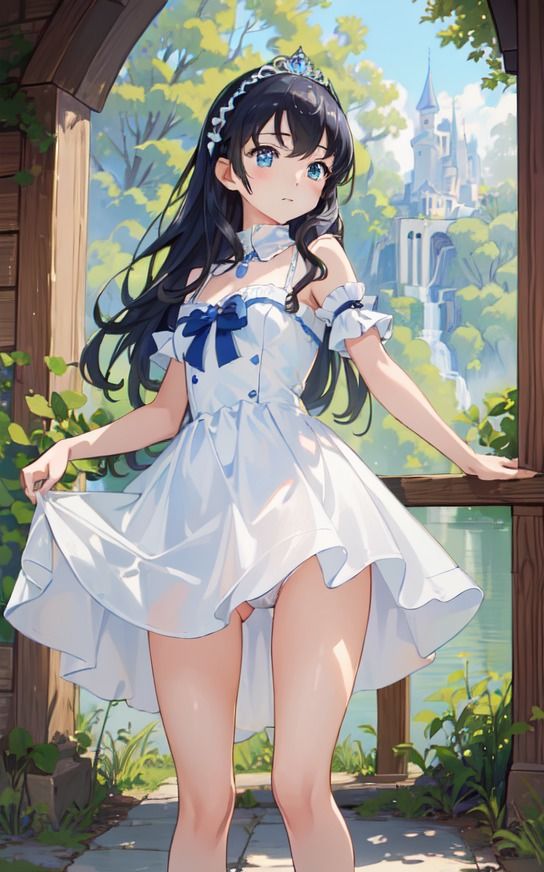 サンプル画像5:【お姫様のパンチラ】美少女イラスト集【90枚】(AIカスタムラボ) [d_288667]