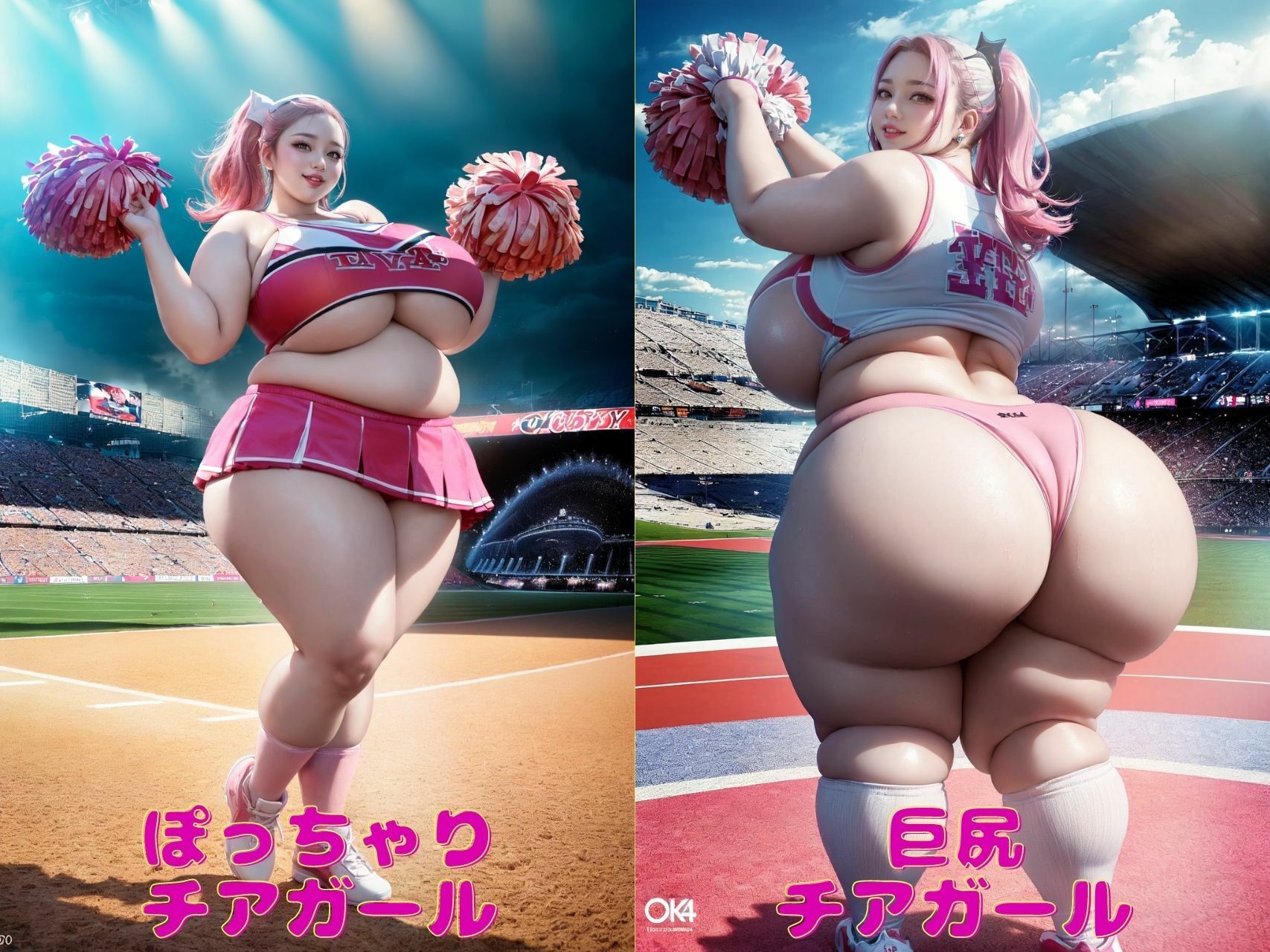 サンプル画像1:ぽっちゃりチアガール(肉感至上主義) [d_288678]