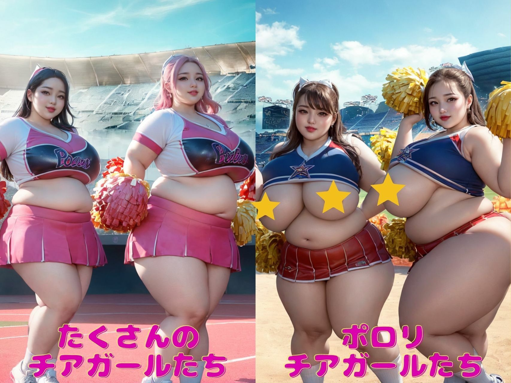 サンプル画像3:ぽっちゃりチアガール(肉感至上主義) [d_288678]