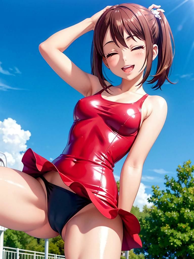 サンプル画像4:【処女100人】夏だ！プールだ！『水着ガールズコレクション』 vol.2(うみのもずく) [d_288881]