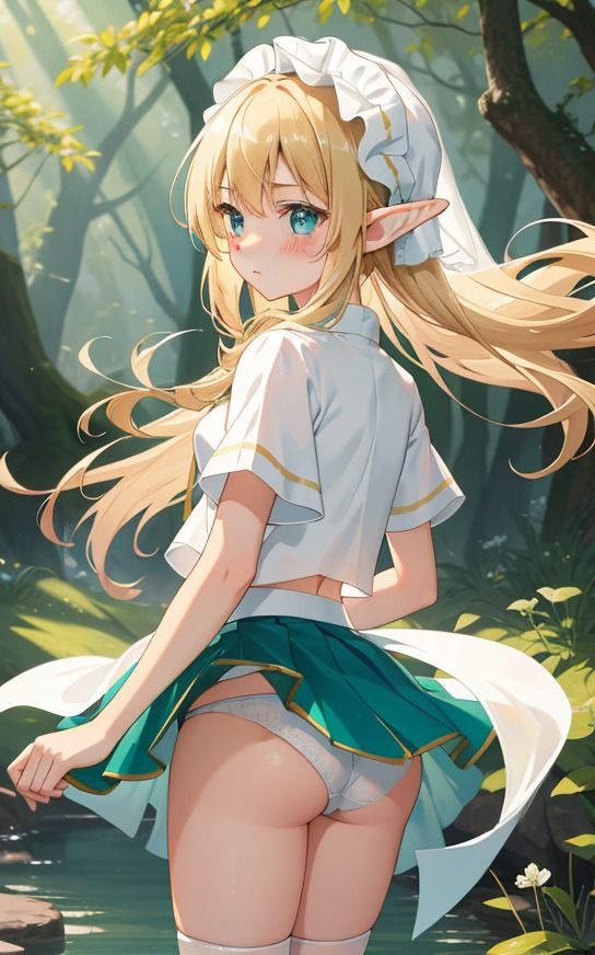 サンプル画像3:【エルフのパンチラ】美少女イラスト集【73枚】(AIカスタムラボ) [d_288943]