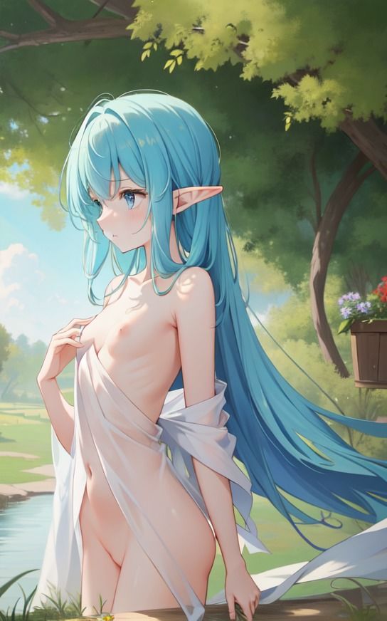 サンプル画像2:【エルフのヌード】美少女イラスト集【77枚】(AIカスタムラボ) [d_288979]