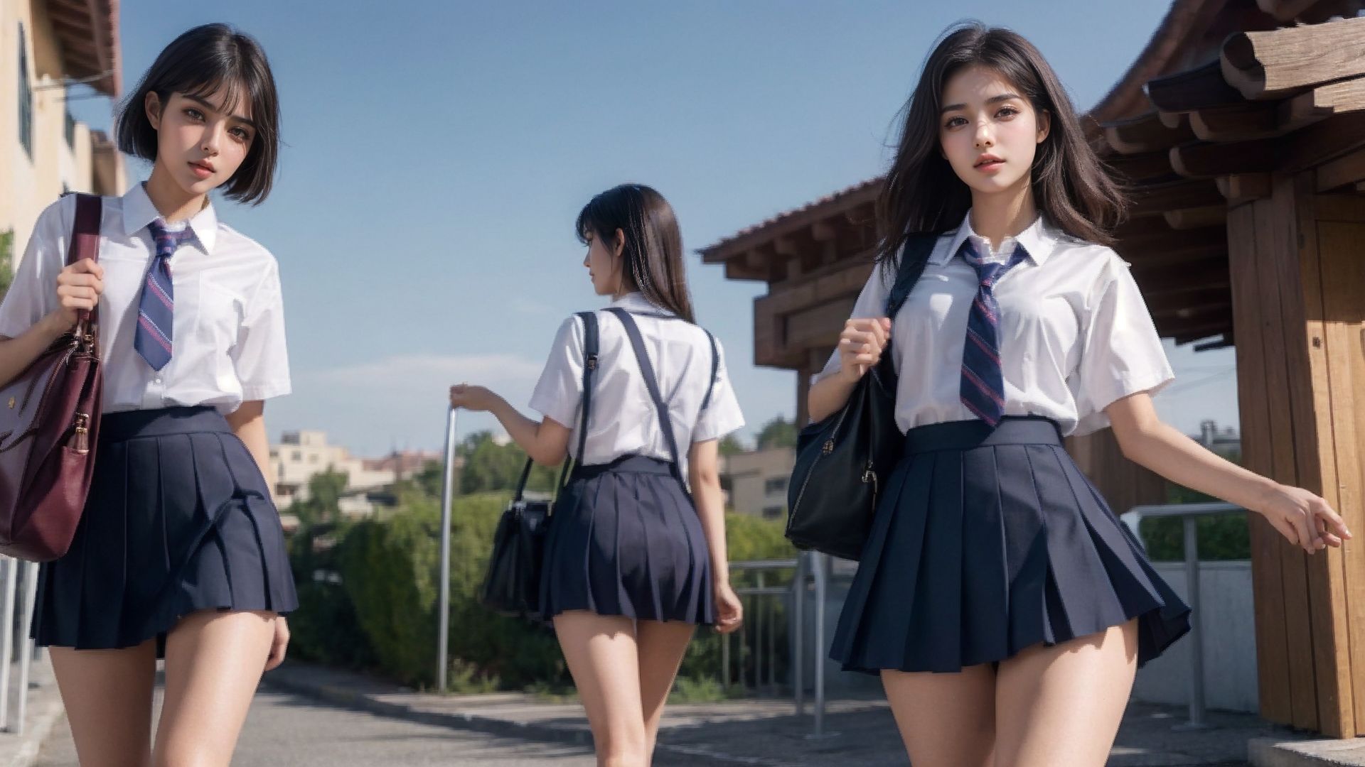 サンプル画像2:女子校生パンチラ密着24時間〜おはようからおやすみまで〜(パンチラAIラボ) [d_289112]