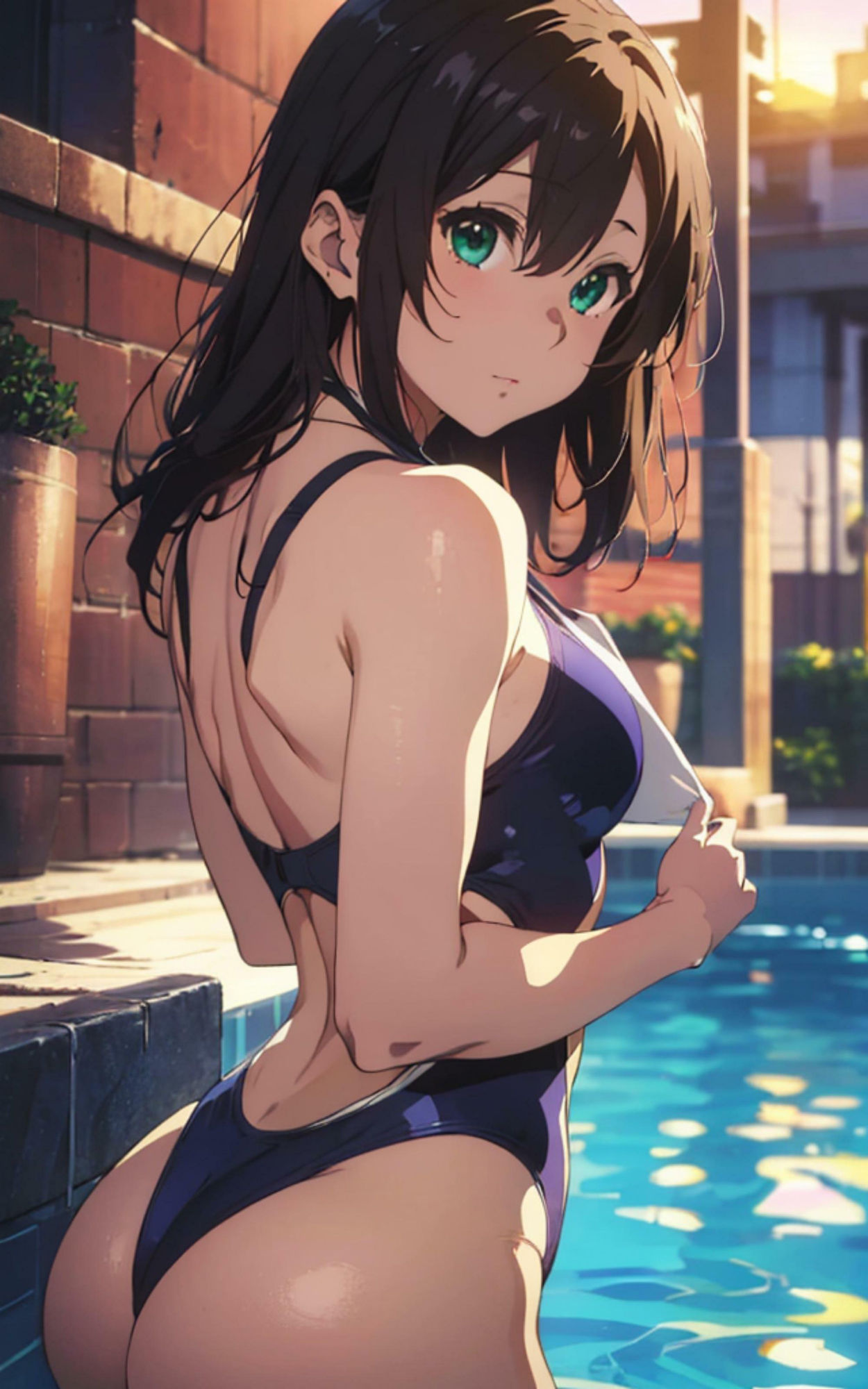 サンプル画像1:美少女研究本vol.1（競泳水着編） ポロリもあるよ(画像生成マン) [d_289163]