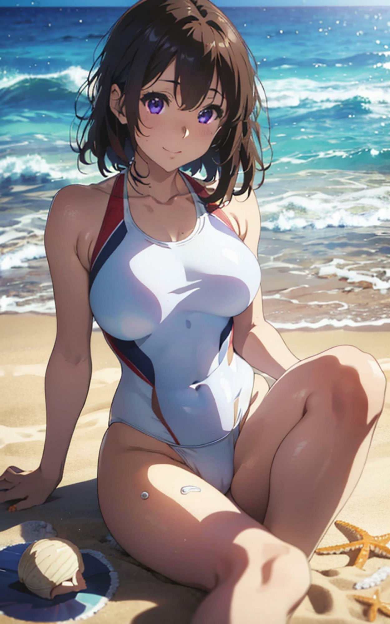 サンプル画像4:美少女研究本vol.1（競泳水着編） ポロリもあるよ(画像生成マン) [d_289163]