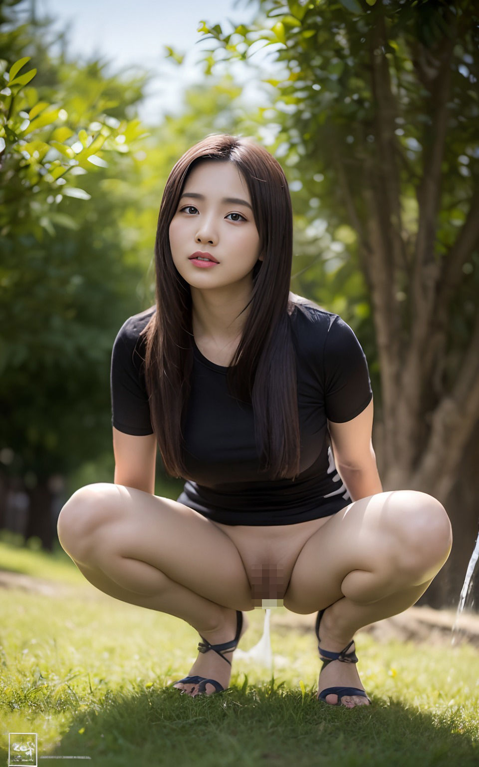 サンプル画像4:制服女子のおもらし放尿(妄想スタジオ) [d_289202]