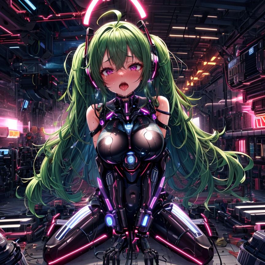 サンプル画像1:アヘ顔少女の快楽調教_機械スーツ少女編(エイアイイラストレーター) [d_289232]