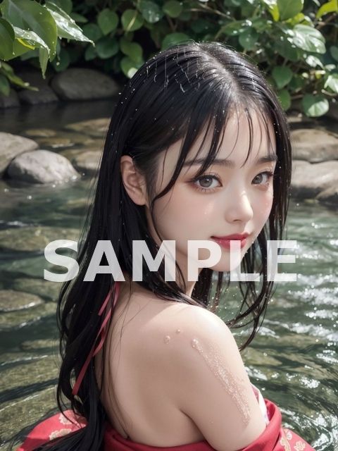 サンプル画像3:花魁と遊女〜着物美女と水遊び〜(RAN) [d_289241]