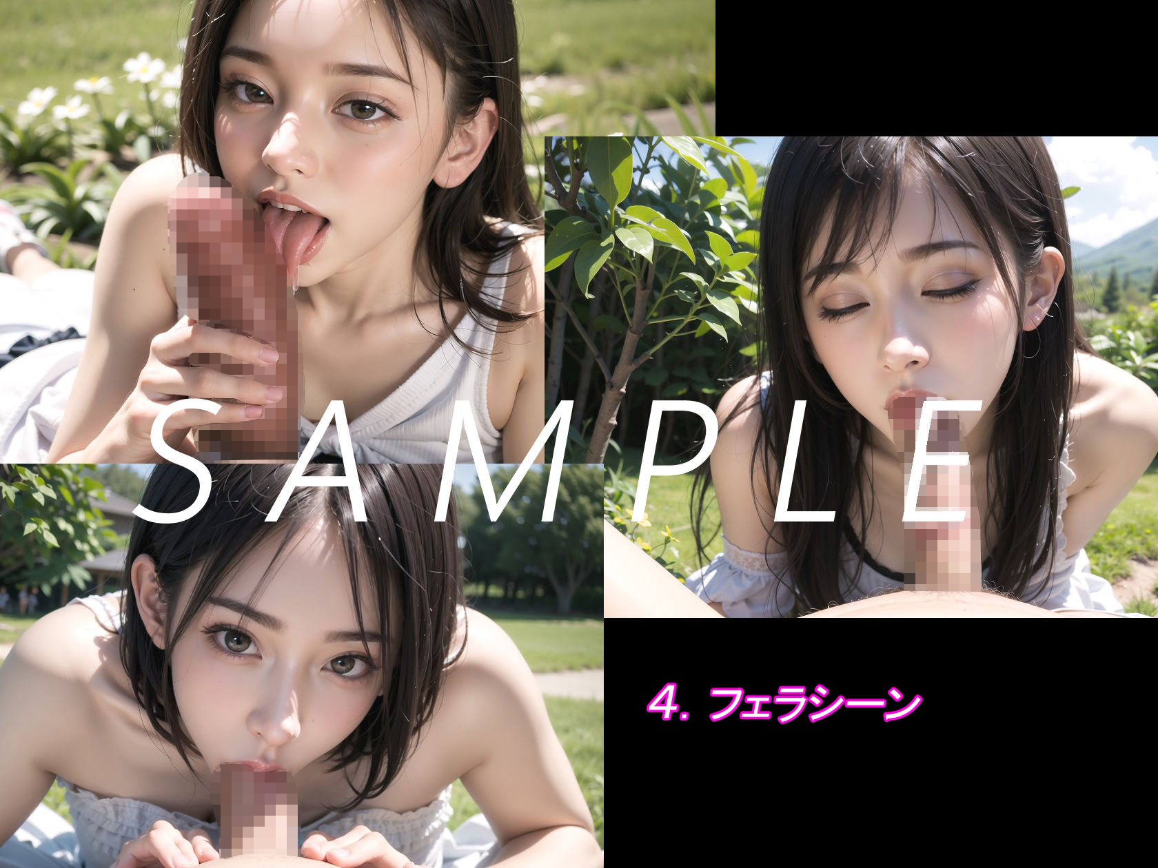 サンプル画像4:【603枚】白ドレス美少女・避暑地デート(AI-DOLLS) [d_289347]