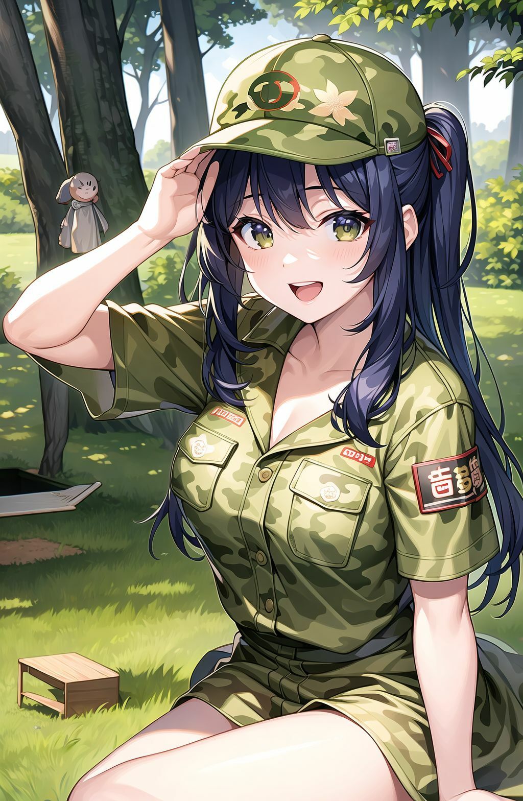 サンプル画像1:ミリ女のえっちなレズキャンプ(AIワークレディ) [d_289589]