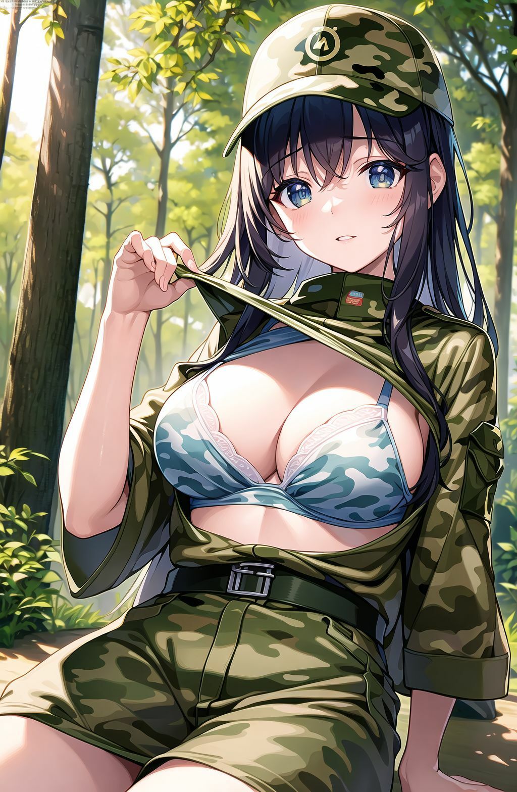 サンプル画像2:ミリ女のえっちなレズキャンプ(AIワークレディ) [d_289589]