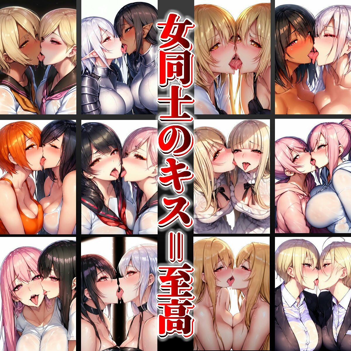 サンプル画像1:【AI】レズキスドスケベ美少女イラスト集(AIと平和) [d_289618]