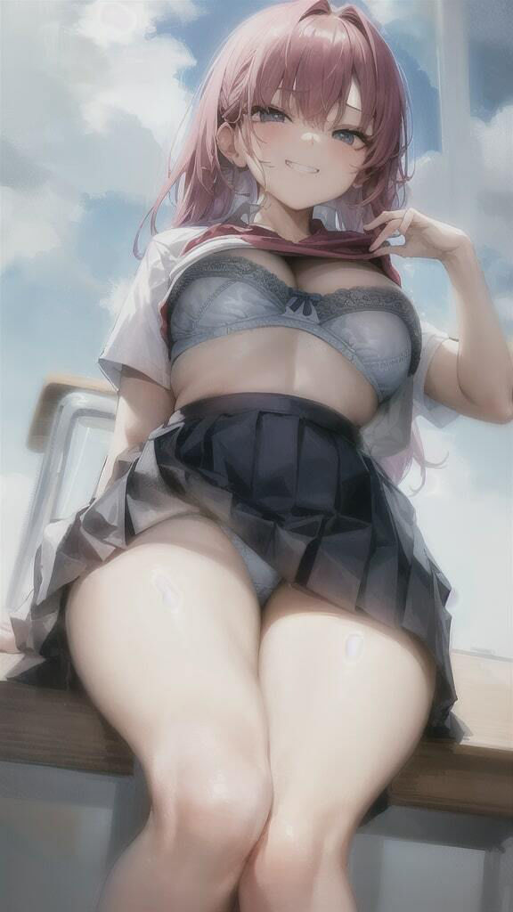 サンプル画像3:校内でブラチラ挑発(ビンビンクリップ) [d_289695]